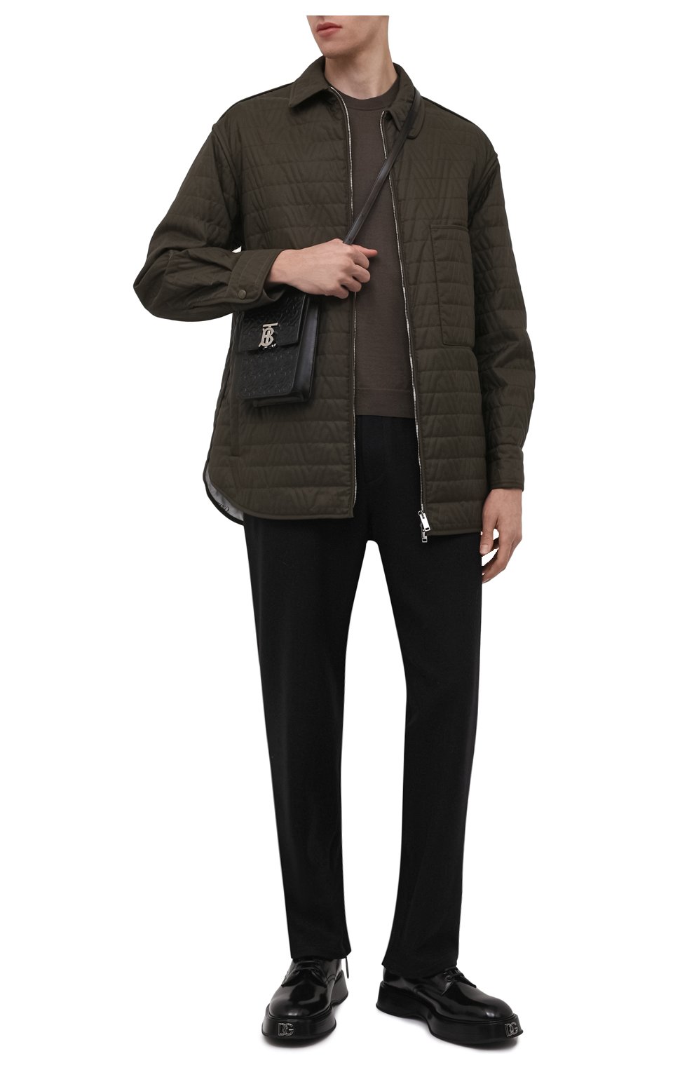 Мужская утепленная куртка VALENTINO хаки цвета, арт. XV3CLH367TV | Фото 2 (Кросс-КТ: Куртка; Рукава: Длинные; Длина (верхняя одежда): До середины бедра; Материал внешний: Синтетический материал; Мужское Кросс-КТ: утепленные куртки; Стили: Милитари; Материал подклада: Синтетический материал)