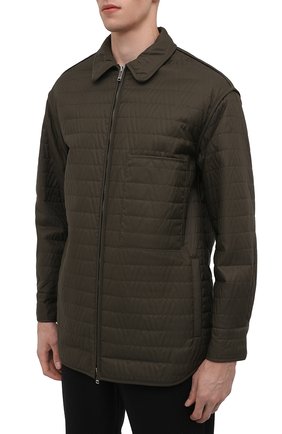 Мужская утепленная куртка VALENTINO хаки цвета, арт. XV3CLH367TV | Фото 3 (Кросс-КТ: Куртка; Рукава: Длинные; Длина (верхняя одежда): До середины бедра; Материал внешний: Синтетический материал; Мужское Кросс-КТ: утепленные куртки; Стили: Милитари; Материал подклада: Синтетический материал)