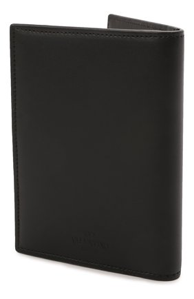 Мужской кожаная обложка для паспорта VALENTINO черного цвета, арт. XY2P0R66/LVN | Фото 2 (Кросс-КТ: обложки и футляры; Материал: Натуральная кожа)