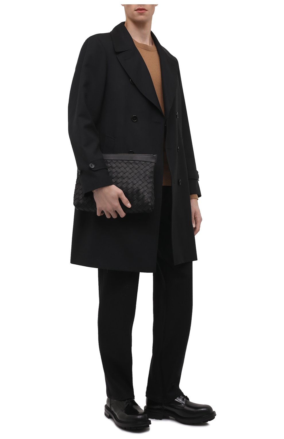 Мужские кожаные дерби ALEXANDER MCQUEEN черного цвета, арт. 683570/WHZ80 | Фото 2 (Материал внешний: Кожа; Материал внутренний: Натуральная кожа; Стили: Классический)