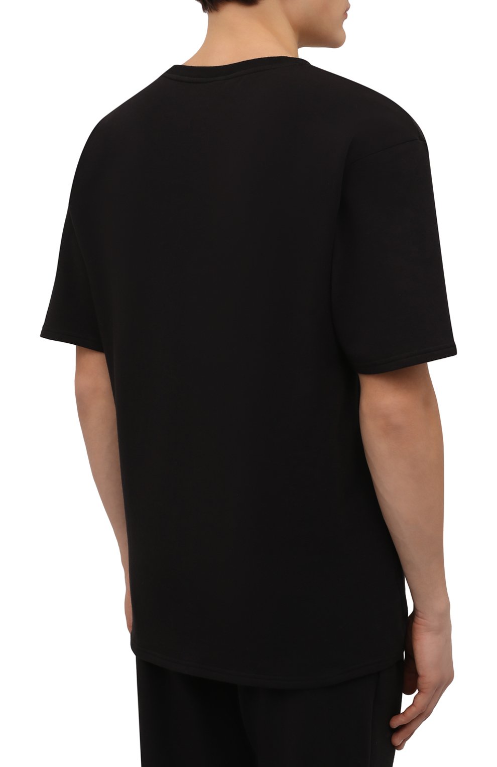 Мужская хлопковая футболка CALVIN KLEIN черного цвета, арт. NM2186E | Фото 4 (Кросс-КТ: домашняя одежда; Рукава: Короткие; Длина (для топов): Стандартные; Материал внешний: Хлопок)