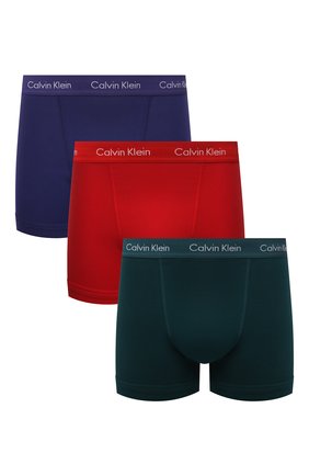 Мужские комплект из трех боксеров CALVIN KLEIN разноцветного цвета, арт. U2662G | Фото 1 (Материал внешний: Хлопок; Кросс-КТ: бельё; Мужское Кросс-КТ: Трусы)