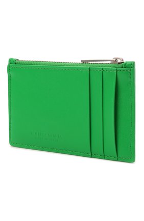 Мужской кожаный футляр для кредитных карт BOTTEGA VENETA зеленого цвета, арт. 679843/VBWD3 | Фото 2 (Региональные ограничения белый список (Axapta Mercury): RU; Материал: Натуральная кожа)
