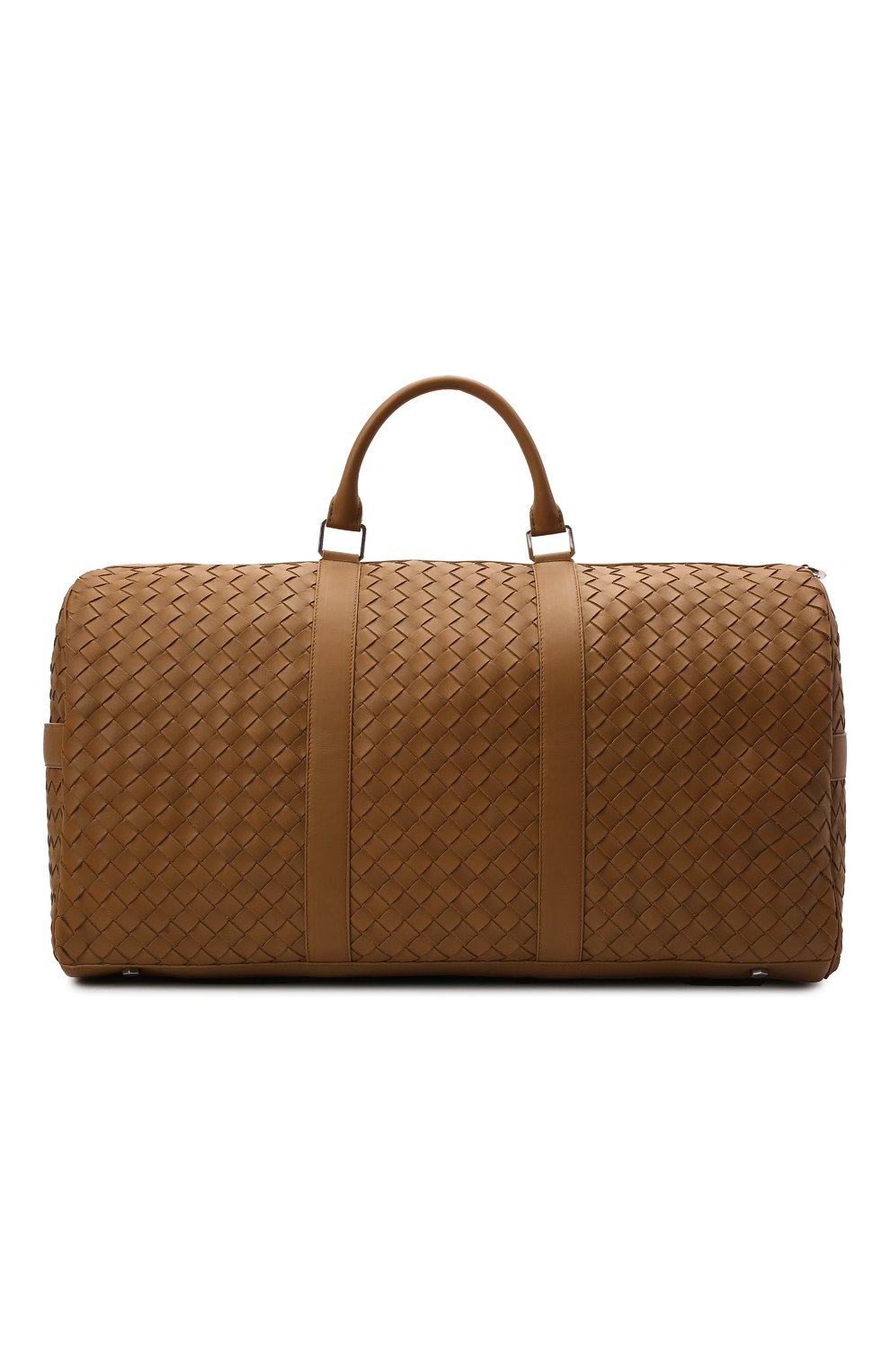Мужская кожаная дорожная сумка BOTTEGA VENETA светло-коричневого цвета, арт. 650061/V0E51 | Фото 1 (Материал: Натуральная кожа; Ремень/цепочка: На ремешке; Размер: large)