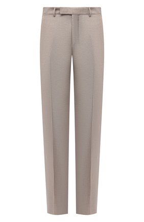 Мужские брюки из шерсти и льна ERMENEGILDO ZEGNA бежевого цвета по цене 53650 руб., арт. 318F00/75TB12 | Фото 1 Мужские брюки из шерсти и льна ERMENEGILDO ZEGNA бежевого цвета, арт. 318F00/75TB12 | Фото 1 (Материал внешний: Шерсть, Лен; Материал подклада: Вискоза; Длина (брюки, джинсы): Стандартные; Случай: Повседневный; Стили: Кэжуэл)