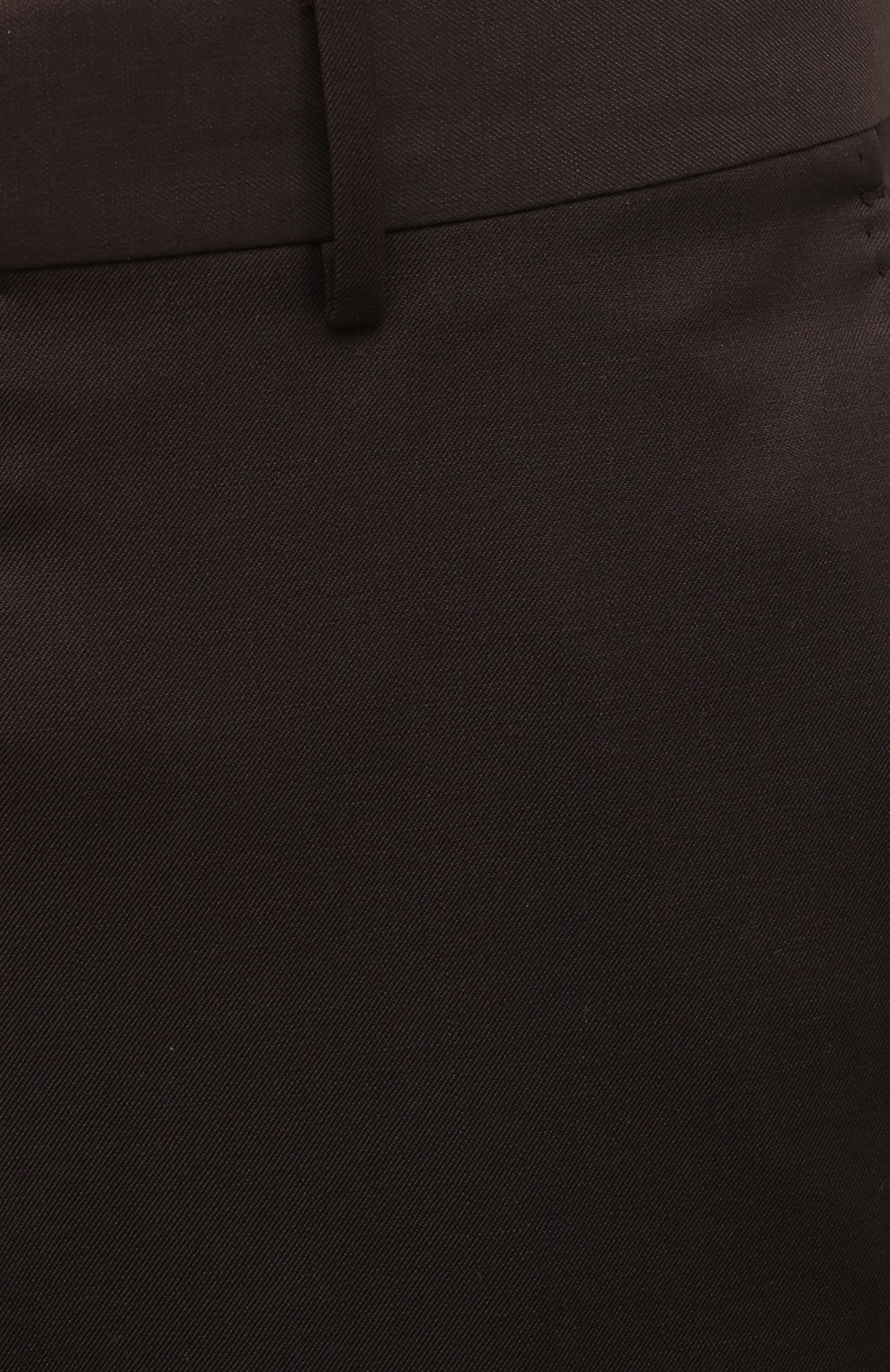 Мужские шерстяные брюки ERMENEGILDO ZEGNA коричневого цвета, арт. 340F25/75TB12 | Фото 5 (Материал внешний: Шерсть; Длина (брюки, джинсы): Стандартные; Случай: Повседневный; Материал подклада: Вискоза; Стили: Кэжуэл)