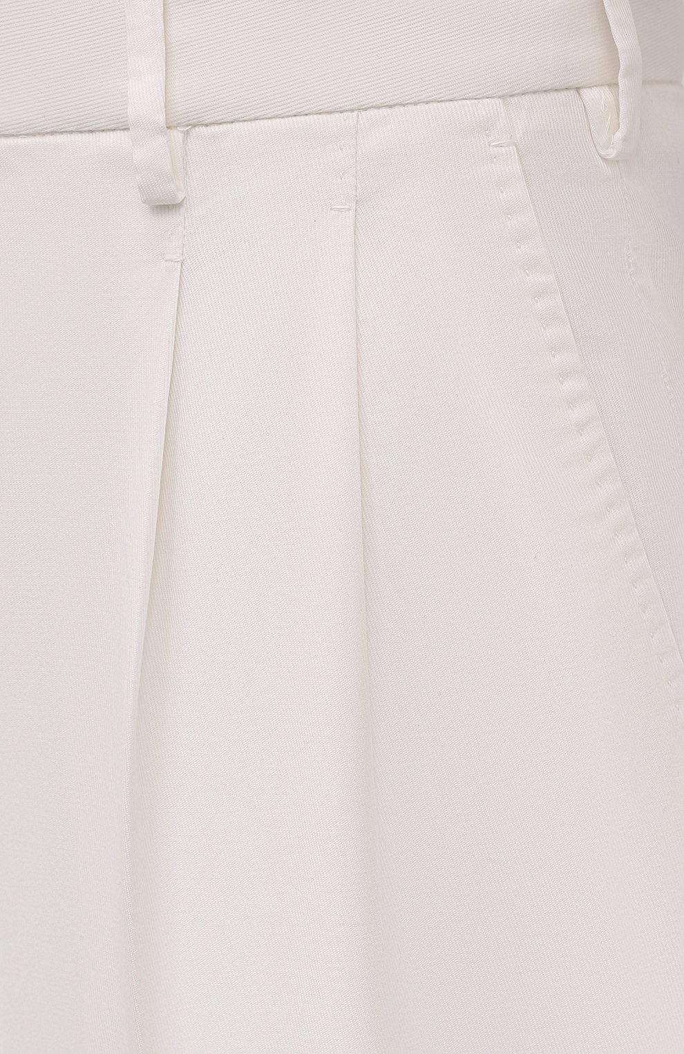 Мужские хлопковые брюки ERMENEGILDO ZEGNA белого цвета, арт. UWI17/TP30 | Фото 5 (Длина (брюки, джинсы): Стандартные; Случай: Повседневный; Материал внешний: Хлопок; Стили: Кэжуэл)