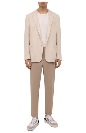 Мужские хлопковые брюки ERMENEGILDO ZEGNA бежевого цвета по цене 83350 руб., арт. UZI26/TP22T | Фото 2 Мужские хлопковые брюки ERMENEGILDO ZEGNA бежевого цвета, арт. UZI26/TP22T | Фото 2 (Длина (брюки, джинсы): Стандартные; Материал внешний: Хлопок; Случай: Повседневный; Стили: Кэжуэл)