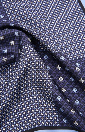 Мужской шелковый платок ERMENEGILDO ZEGNA темно-синего цвета, арт. Z3J08A/39A | Фото 2 (Материал: Шелк, Текстиль)