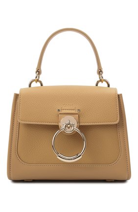 Женская сумка tess day mini CHLOÉ бежевого цвета, арт. CHC22SS143G33 | Фото 1 (Ремень/цепочка: На ремешке; Материал: Натуральная кожа; Размер: mini; Сумки-технические: Сумки top-handle)