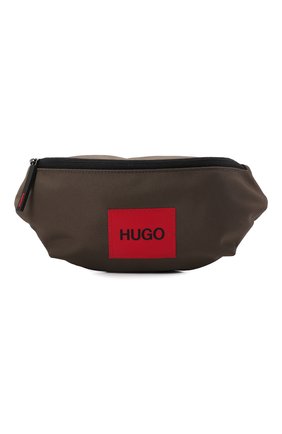 Мужская текстильная поясная сумка HUGO хаки цвета, арт. 50455547 | Фото 1 (Материал: Текстиль; Ремень/цепочка: На ремешке; Размер: medium; Случай: Повседневный)