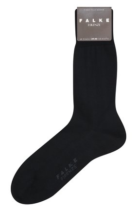 Мужские хлопковые носки FALKE темно-синего цвета, арт. 14684. | Фото 1 (Материал внешний: Хлопок; Кросс-КТ: бельё)