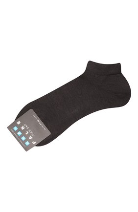 Мужские хлопковые носки FALKE темно-серого цвета, арт. 13288. | Фото 1 (Материал внешний: Хлопок; Кросс-КТ: бельё)