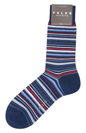 Мужские хлопковые носки FALKE синего цвета, арт. 14041. | Фото 1 (Материал внешний: Хлопок; Кросс-КТ: бельё)