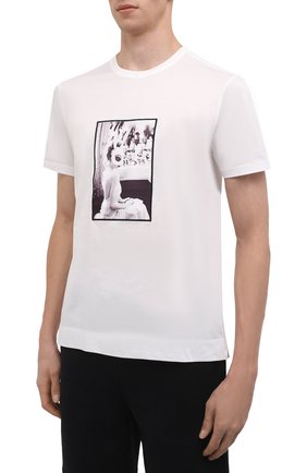Мужская хлопковая футболка LIMITATO белого цвета, арт. MAKE UP/T-SHIRT | Фото 3 (Рукава: Короткие; Длина (для топов): Стандартные; Стили: Гранж; Принт: С принтом; Материал внешний: Хлопок)