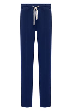 Мужские брюки DOMREBEL темно-синего цвета, арт. MPLEATED/TRACK PANTS | Фото 1 (Длина (брюки, джинсы): Стандартные; Материал внешний: Синтетический материал; Случай: Повседневный; Стили: Спорт-шик)