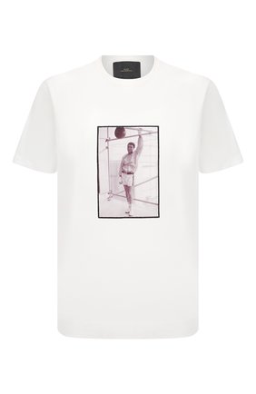 Мужская хлопковая футболка LIMITATO белого цвета, арт. THE BALL/T-SHIRT | Фото 1 (Длина (для топов): Стандартные; Рукава: Короткие; Материал внешний: Хлопок; Принт: С принтом; Стили: Гранж)