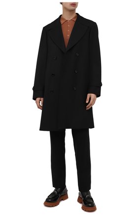 Мужские кожаные пенни-лоферы ALEXANDER MCQUEEN черного цвета, арт. 683571/WHZ8N | Фото 2 (Материал внешний: Кожа; Материал внутренний: Натуральная кожа; Стили: Кэжуэл)