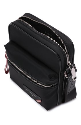 Мужская сумка faara BALLY черного цвета, арт. 595809/21397 | Фото 5 (Материал: Натуральная кожа, Текстиль; Ремень/цепочка: На ремешке; Размер: small)