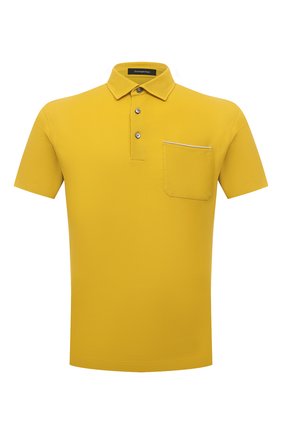 Мужское хлопковое поло ERMENEGILDO ZEGNA желтого цвета по цене 35650 руб., арт. UW392/752 | Фото 1 Мужское хлопковое поло ERMENEGILDO ZEGNA желтого цвета, арт. UW392/752 | Фото 1 (Длина (для топов): Стандартные; Материал внешний: Хлопок; Рукава: Короткие; Застежка: Пуговицы; Стили: Кэжуэл)