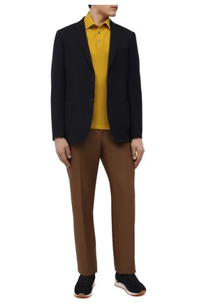 Мужское хлопковое поло ERMENEGILDO ZEGNA желтого цвета по цене 35650 руб., арт. UW392/752 | Фото 2 Мужское хлопковое поло ERMENEGILDO ZEGNA желтого цвета, арт. UW392/752 | Фото 2 (Длина (для топов): Стандартные; Материал внешний: Хлопок; Рукава: Короткие; Застежка: Пуговицы; Стили: Кэжуэл)