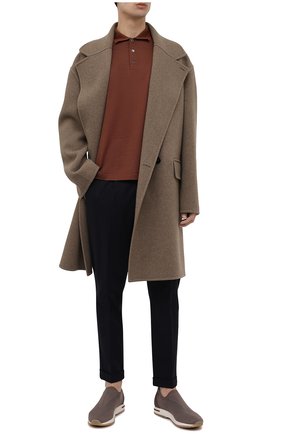 Мужское поло из шелка и хлопка ERMENEGILDO ZEGNA коричневого цвета по цене 41650 руб., арт. UZ341/746 | Фото 2 Мужское поло из шелка и хлопка ERMENEGILDO ZEGNA коричневого цвета, арт. UZ341/746 | Фото 2 (Материал внешний: Хлопок, Шелк; Рукава: Короткие; Длина (для топов): Стандартные; Застежка: Пуговицы; Стили: Кэжуэл)