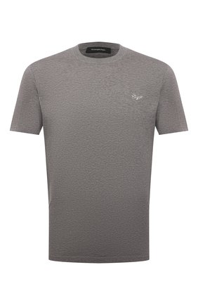 Мужская хлопковая футболка ERMENEGILDO ZEGNA серого цвета по цене 33350 руб., арт. UZ526/707R | Фото 1 Мужская хлопковая футболка ERMENEGILDO ZEGNA серого цвета, арт. UZ526/707R | Фото 1 (Длина (для топов): Стандартные; Материал внешний: Хлопок; Рукава: Короткие; Принт: Без принта; Стили: Кэжуэл)