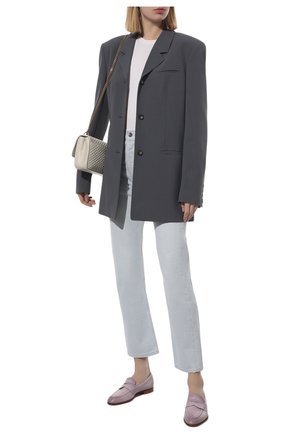Женские кожаные лоферы SANTONI сиреневого цвета по цене 44350 руб., арт. WUSF59962HAFSLGAQ34 | Фото 2 Женские кожаные лоферы SANTONI сиреневого цвета, арт. WUSF59962HAFSLGAQ34 | Фото 2 (Подошва: Плоская; Каблук высота: Низкий; Материал внешний: Кожа; Материал внутренний: Натуральная кожа)