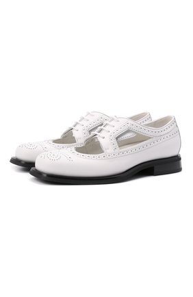 Женские кожаные ботинки SANTONI белого цвета по цене 49300 руб., арт. WUSG59866G0MTLGAI70 | Фото 1 Женские кожаные ботинки SANTONI белого цвета, арт. WUSG59866G0MTLGAI70 | Фото 1 (Материал внешний: Кожа; Материал внутренний: Натуральная кожа; Подошва: Плоская; Каблук высота: Низкий; Каблук тип: Устойчивый; Женское Кросс-КТ: Оксфорды-ботинки; Материал утеплителя: Без утеплителя)