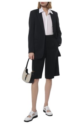 Женские кожаные ботинки SANTONI белого цвета по цене 49300 руб., арт. WUSG59866G0MTLGAI70 | Фото 2 Женские кожаные ботинки SANTONI белого цвета, арт. WUSG59866G0MTLGAI70 | Фото 2 (Материал внешний: Кожа; Материал внутренний: Натуральная кожа; Подошва: Плоская; Каблук высота: Низкий; Каблук тип: Устойчивый; Женское Кросс-КТ: Оксфорды-ботинки; Материал утеплителя: Без утеплителя)