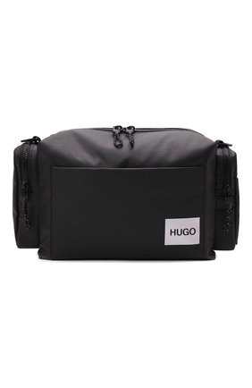 Мужская текстильная сумка HUGO черного цвета, арт. 50463639 | Фото 1 (Материал: Текстиль; Ремень/цепочка: На ремешке; Размер: medium)