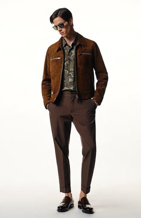 Мужская замшевая куртка TOM FORD темно-коричневого цвета, арт. BZ440/TFL855 | Фото 6 (Кросс-КТ: Куртка; Материал внешний: Замша, Натуральная кожа; Рукава: Длинные; Мужское Кросс-КТ: Кожа и замша; Длина (верхняя одежда): Короткие; Материал подклада: Купро; Стили: Кэжуэл)