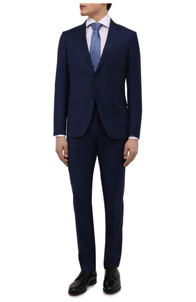 Мужской шерстяной костюм ERMENEGILDO ZEGNA синего цвета по цене 229000 руб., арт. 322021/25M22Y | Фото 1 Мужской шерстяной костюм ERMENEGILDO ZEGNA синего цвета, арт. 322021/25M22Y | Фото 1 (Материал внешний: Шерсть; Материал подклада: Купро; Рукава: Длинные; Костюмы М: Однобортный; Стили: Классический)