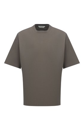 Мужская хлопковая футболка Z ZEGNA хаки цвета, арт. VZ364/ZZ680 | Фото 1 (Материал внешний: Хлопок; Длина (для топов): Стандартные; Рукава: Короткие; Принт: Без принта; Стили: Милитари)