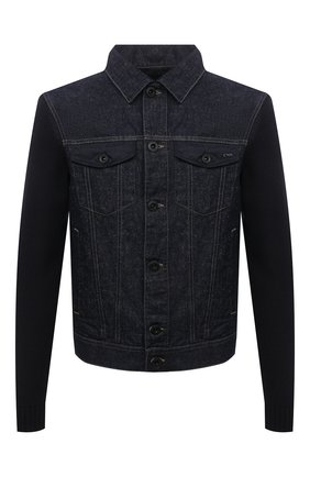 Мужская комбинированная куртка EMPORIO ARMANI темно-синего цвета по цене 48350 руб., арт. 3L1BD9/1DL3Z | Фото 1 Мужская комбинированная куртка EMPORIO ARMANI темно-синего цвета, арт. 3L1BD9/1DL3Z | Фото 1 (Материал внешний: Хлопок, Деним; Рукава: Длинные; Материал подклада: Синтетический материал; Длина (верхняя одежда): Короткие; Кросс-КТ: Куртка, Деним; Стили: Кэжуэл)
