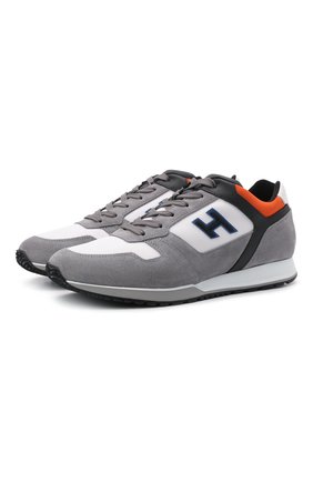 Мужские комбинированные кроссовки HOGAN серого цвета по цене 39250 руб., арт. HXM3210Y860QYC | Фото 1 Мужские комбинированные кроссовки HOGAN серого цвета, арт. HXM3210Y860QYC | Фото 1 (Подошва: Плоская; Материал внешний: Кожа, Текстиль; Материал внутренний: Натуральная кожа, Текстиль; Стили: Спорт; Материал утеплителя: Без утеплителя; Длина стельки: 29,66, 30,08, 30,5, 31,35, 26,27, 26,69, 27,12, 27,54, 27,96, 28,39, 28,81, 29,23)