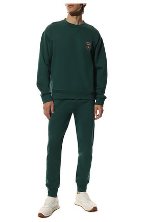 Мужской хлопковый свитшот DOLCE & GABBANA зеленого цвета по цене 72950 руб., арт. G9VA5Z/HU7IE | Фото 2 Мужской хлопковый свитшот DOLCE & GABBANA зеленого цвета, арт. G9VA5Z/HU7IE | Фото 2 (Материал внешний: Хлопок, Синтетический материал; Рукава: Длинные; Длина (для топов): Стандартные; Мужское Кросс-КТ: свитшот-одежда; Принт: С принтом; Стили: Спорт-шик)