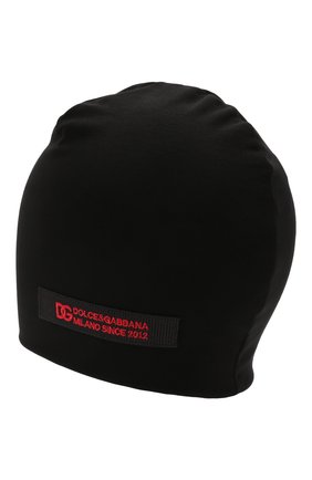 Детского шапка из вискозы DOLCE & GABBANA черного цвета по цене 17550 руб., арт. LBJH48/G7B5K | Фото 2 Детского шапка из вискозы DOLCE & GABBANA черного цвета, арт. LBJH48/G7B5K | Фото 2 (Материал: Текстиль, Вискоза)