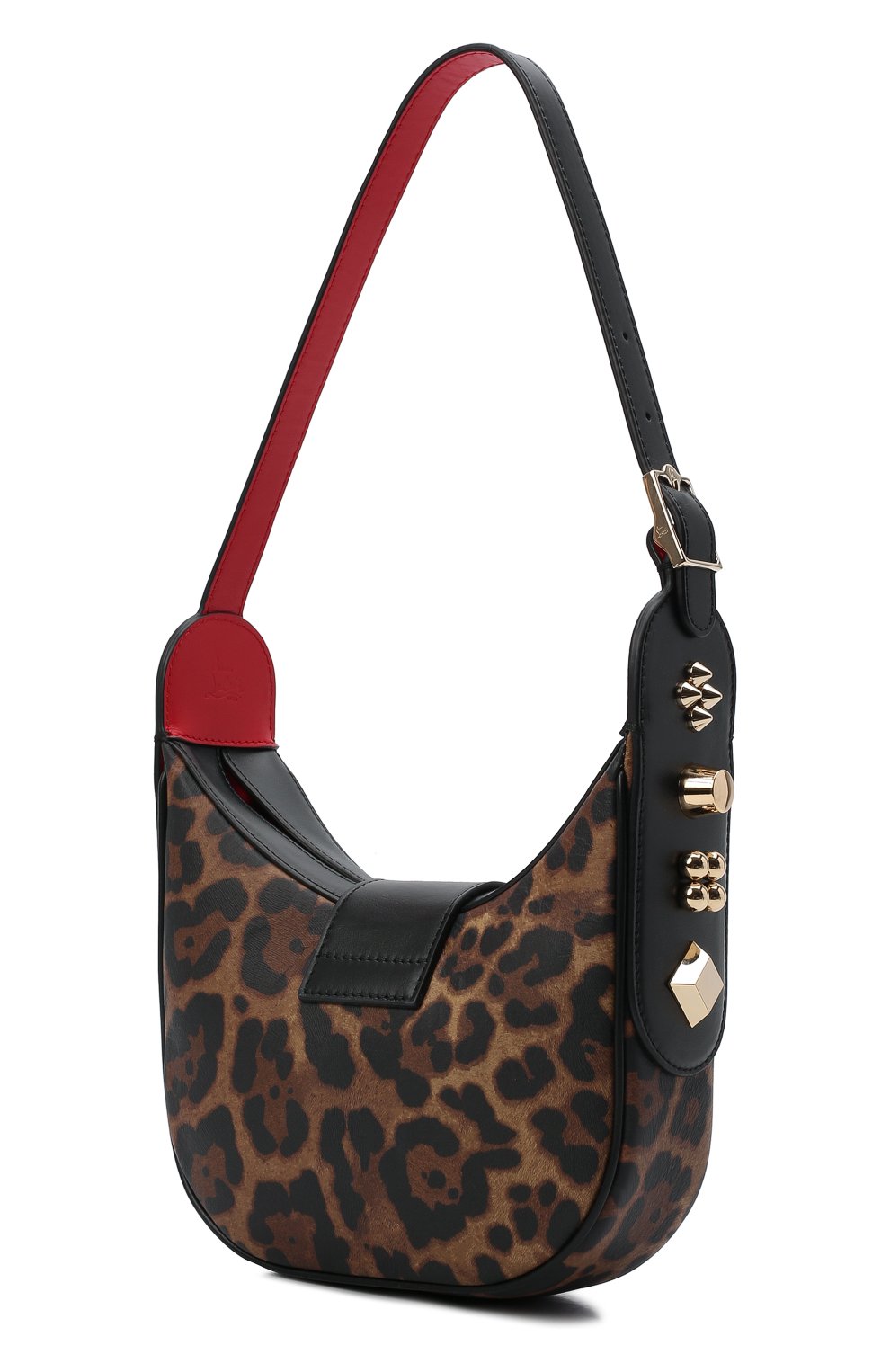 Женская сумка carasky mini CHRISTIAN LOUBOUTIN леопардового цвета, арт. 1225184/CARASKY MINI | Фото 4 (Сумки-технические: Сумки через плечо; Материал: Натуральная кожа; Размер: mini)