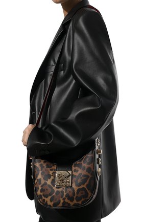Женская сумка carasky mini CHRISTIAN LOUBOUTIN леопардового цвета, арт. 1225184/CARASKY MINI | Фото 6 (Сумки-технические: Сумки через плечо; Материал: Натуральная кожа; Размер: mini)