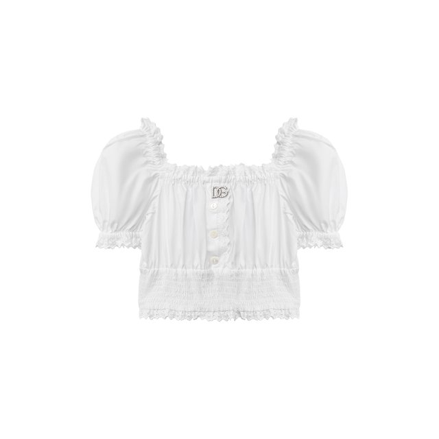 Хлопковая блузка Dolce & Gabbana L55S53/FU5UB/2-6