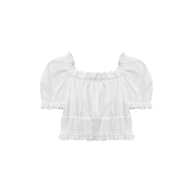 Хлопковая блузка Dolce & Gabbana L55S53/FU5UB/2-6 Фото 2