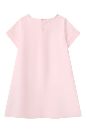 Женский хлопковое платье IL GUFO светло-розового цвета, арт. P22VM687M0014/3M-9M | Фото 2 (Ростовка одежда: 0 - 3 мес | 50 - 60 см, 3 мес | 62 см)