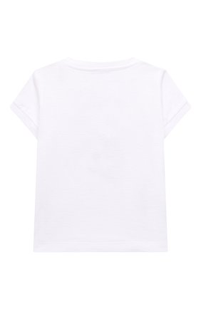 Детский хлопковая футболка IL GUFO белого цвета, арт. P22TS368M0014/24M | Фото 2 (Ростовка одежда: 18 мес | 86 см)