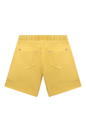 Детские хлопковые шорты IL GUFO желтого цвета, арт. P22PB074C6035/24M | Фото 2 (Случай: Повседневный; Ростовка одежда: 18 мес | 86 см)