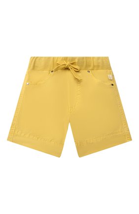 Детские хлопковые шорты IL GUFO желтого цвета, арт. P22PB074C6035/12M-18M | Фото 1 (Ростовка одежда: 12 мес | 80 см, 6 мес | 68 см)