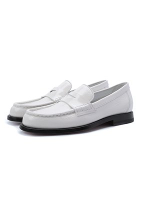 Женские кожаные лоферы SANTONI белого цвета по цене 53150 руб., арт. WUQC59818BA2SGYWI50 | Фото 1 Женские кожаные лоферы SANTONI белого цвета, арт. WUQC59818BA2SGYWI50 | Фото 1 (Каблук высота: Низкий; Материал внутренний: Натуральная кожа; Подошва: Плоская; Материал внешний: Кожа)