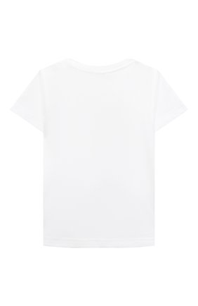 Детский хлопковая футболка IL GUFO белого цвета, арт. P22TS369M0014/3M-9M | Фото 2 (Ростовка одежда: 0 - 3 мес | 50 - 60 см, 3 мес | 62 см)