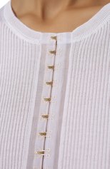 Женский шелковый пуловер TOM FORD белого цвета, арт. MAK1106-YAX367 | Фото 5 (Материал внешний: Шелк; Рукава: Длинные; Длина (для топов): Стандартные; Женское Кросс-КТ: Пуловер-одежда; Стили: Кэжуэл)