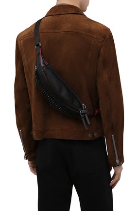 Мужская текстильная поясная сумка parisnyc CHRISTIAN LOUBOUTIN черного цвета, арт. 3195322/PARISNYC | Фото 2 (Размер: medium; Материал: Текстиль; Ремень/цепочка: На ремешке)